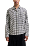 Camicia Jack & Jones Bianco/nero Frederick a quadri 12301088 /Antique White JACK & JONES 