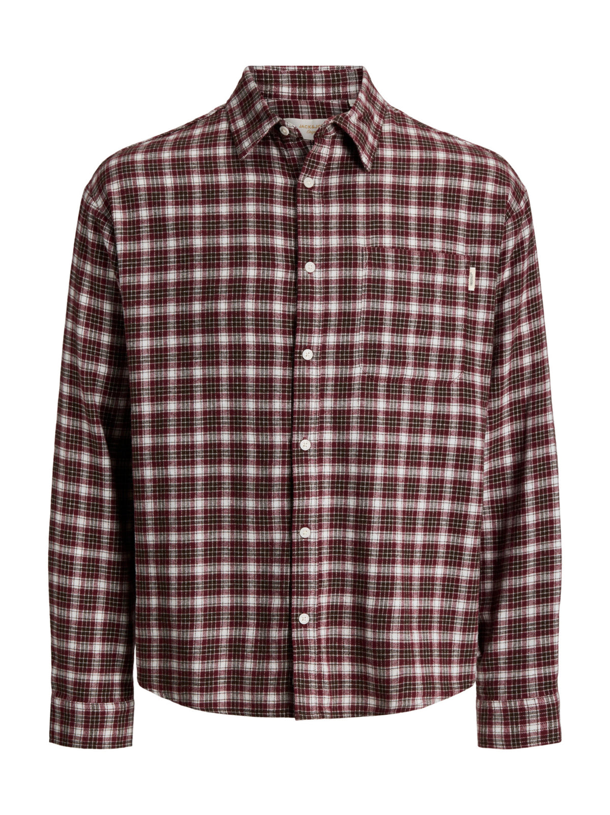 Camicia Jack & Jones Marrone/bordeauxFrederick a quadri 12301088 /Chocolate Truffle JACK & JONES 