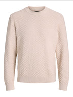 Maglia Jack & Jones Beige Cole lavorata 12301702 /Ancient Scroll JACK & JONES 