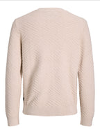 Maglia Jack & Jones Beige Cole lavorata 12301702 /Ancient Scroll JACK & JONES 