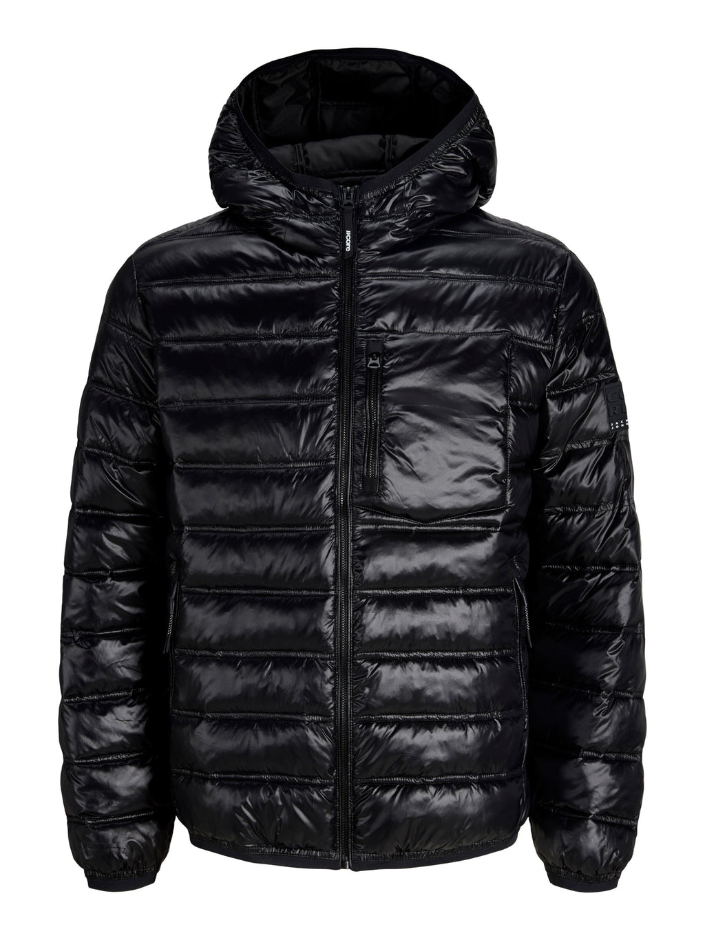 Piumino Jack & Jones Nero Trace con cappuccio 12301764 /Black JACK & JONES 