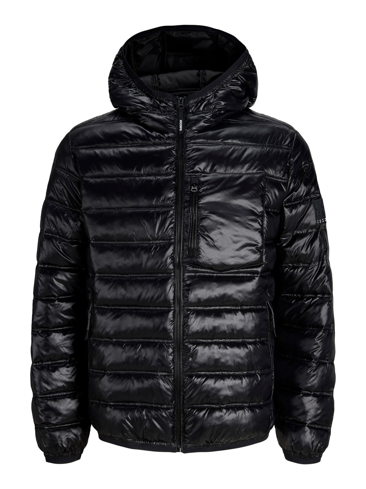 Piumino Jack & Jones Nero Trace con cappuccio 12301764 /Black JACK & JONES 