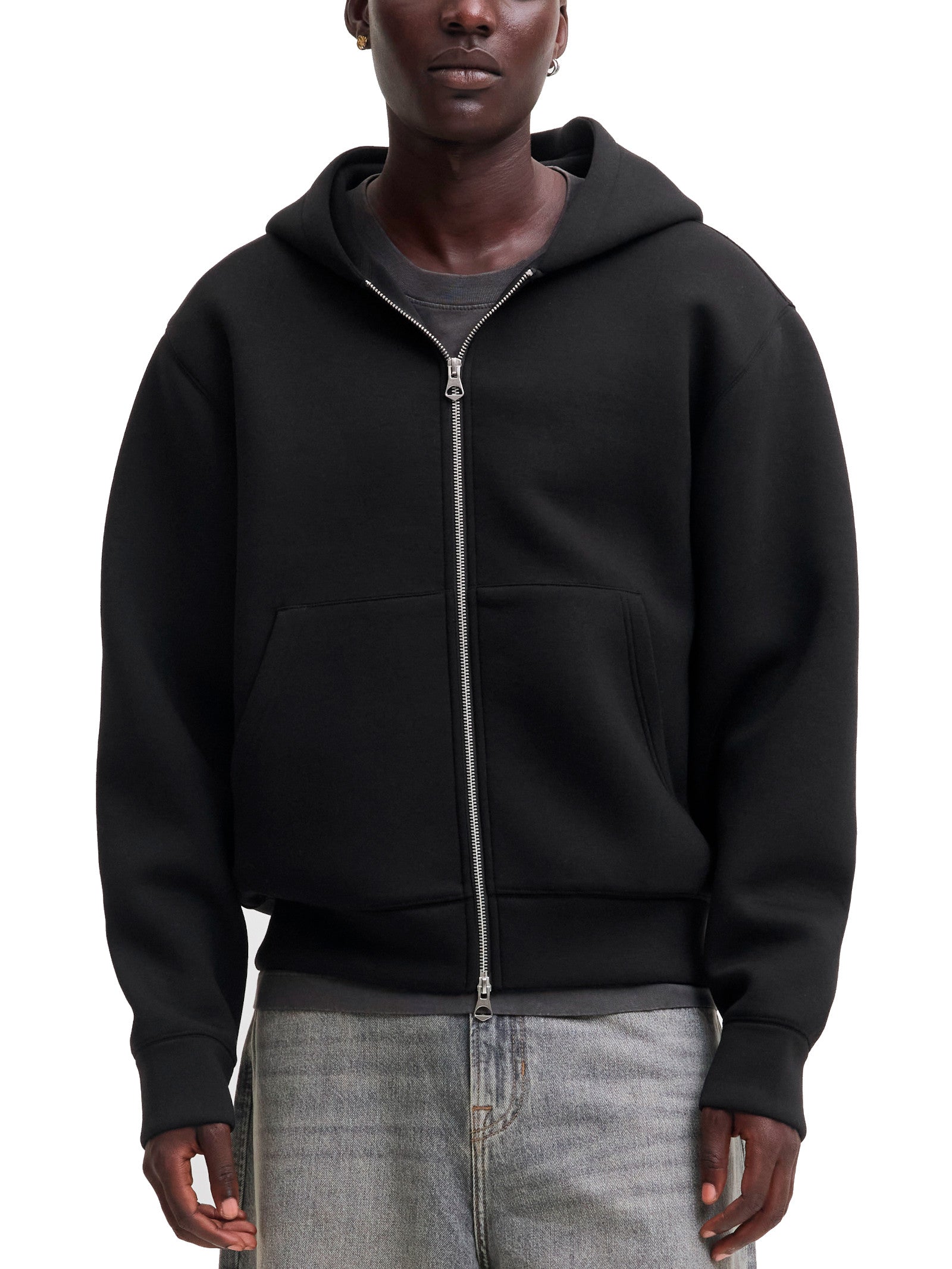 Felpa Jack & Jones Legacy Nera con cappuccio e zip 12302694 /Black JACK & JONES 