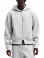 Felpa Jack & Jones Legacy Grigio con cappuccio e zip 12302694 /Light Grey Melange JACK & JONES 
