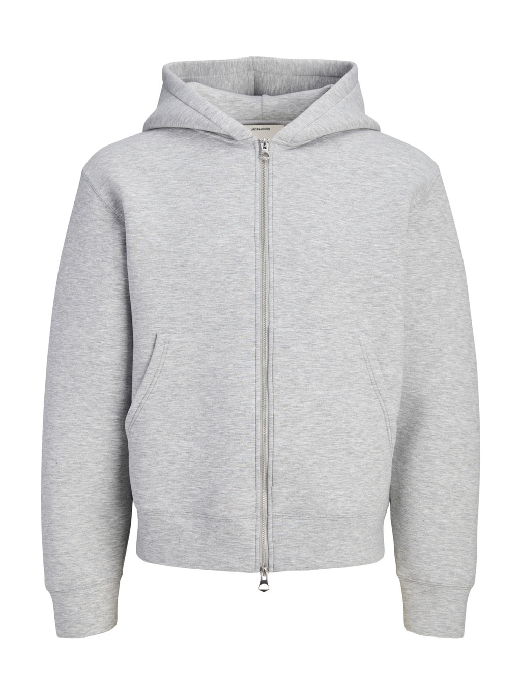 Felpa Jack & Jones Legacy Grigio con cappuccio e zip 12302694 /Light Grey Melange JACK & JONES 