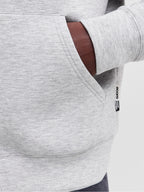 Felpa Jack & Jones Legacy Grigio con cappuccio e zip 12302694 /Light Grey Melange JACK & JONES 