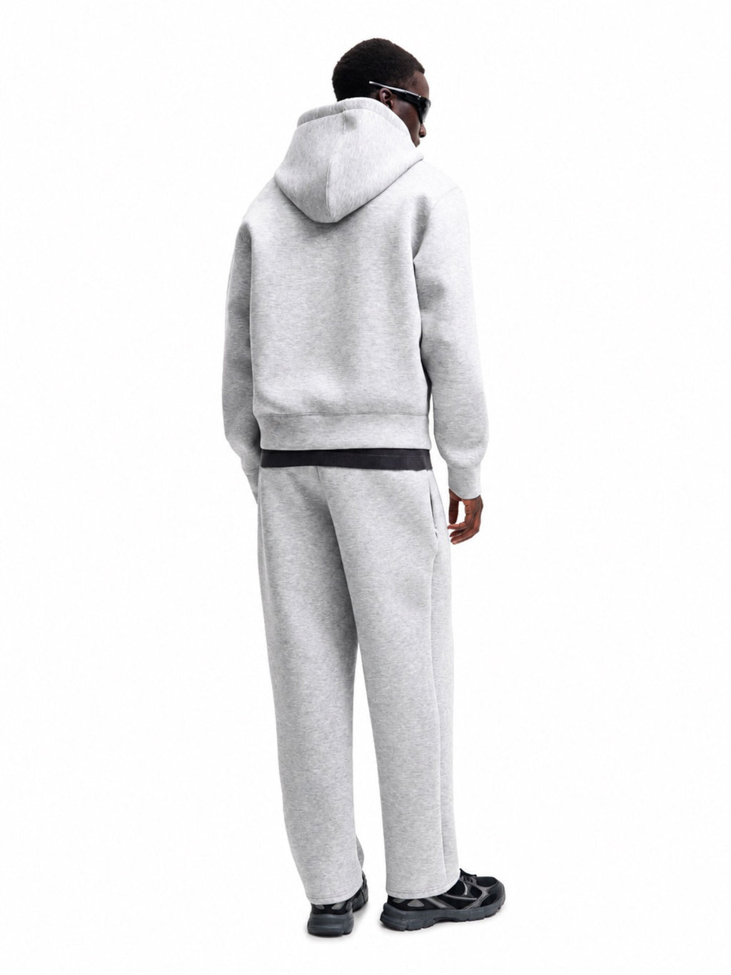 Felpa Jack & Jones Legacy Grigio con cappuccio e zip 12302694 /Light Grey Melange JACK & JONES 