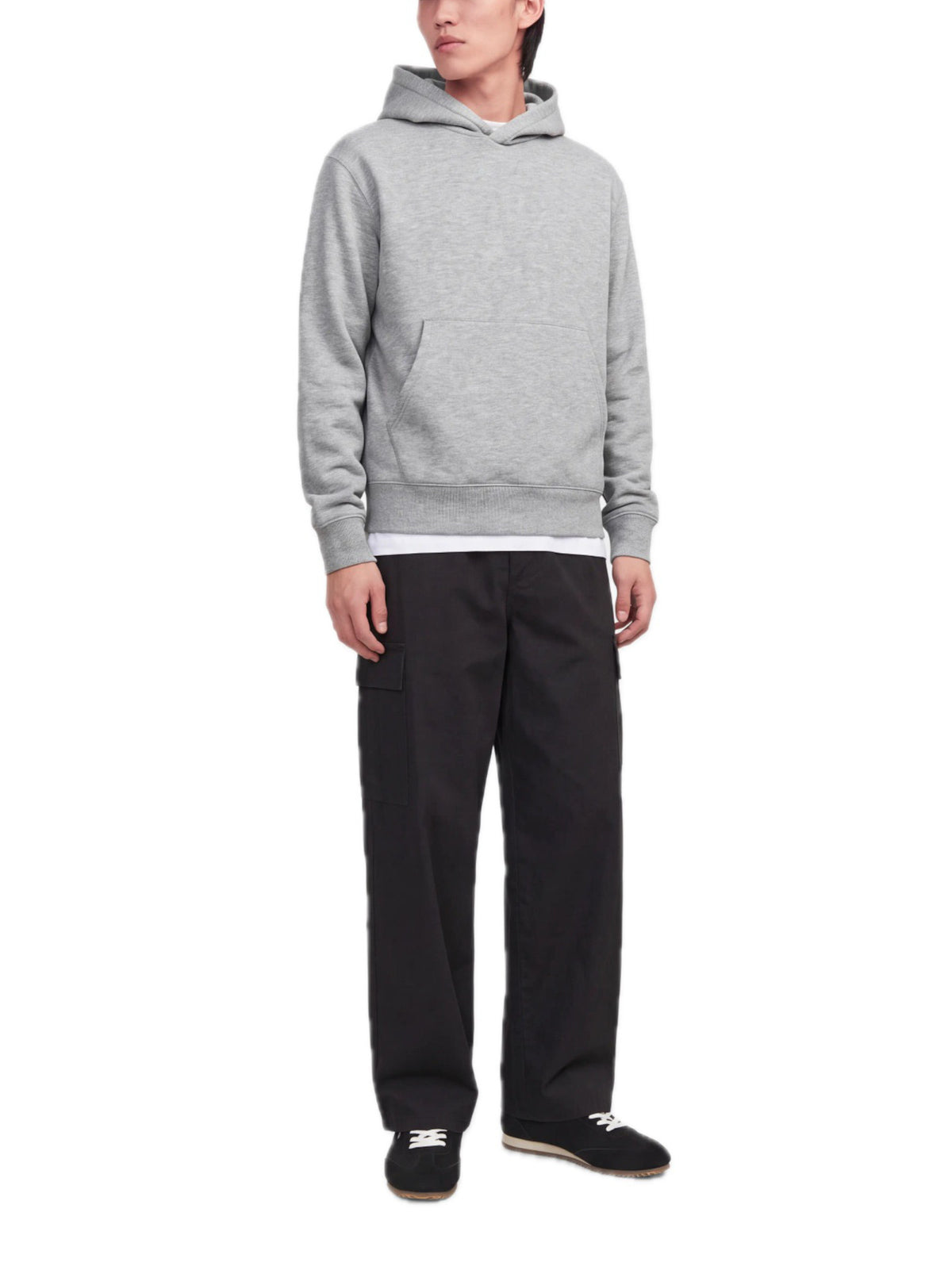 Felpa Jack & Jones Legacy Grigia con cappuccio, 12302695 /Light Grey Melange JACK & JONES 