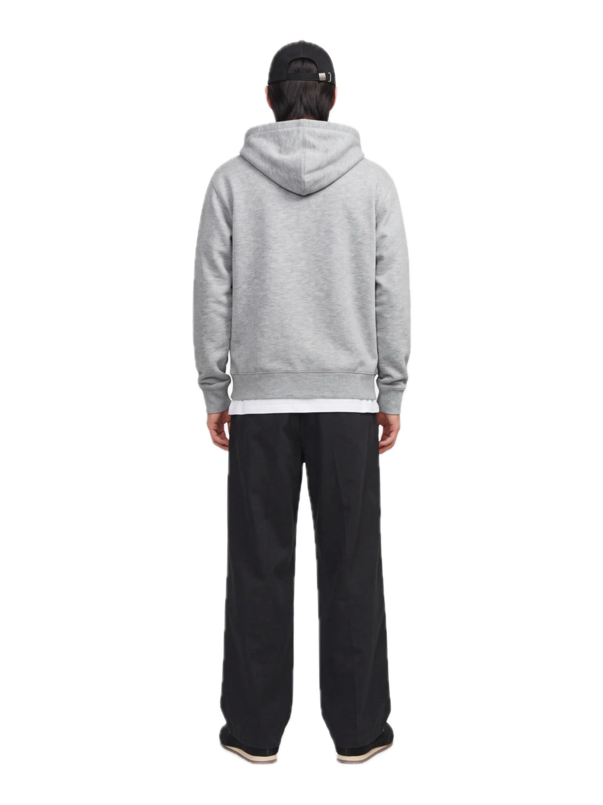 Felpa Jack & Jones Legacy Grigia con cappuccio, 12302695 /Light Grey Melange JACK & JONES 