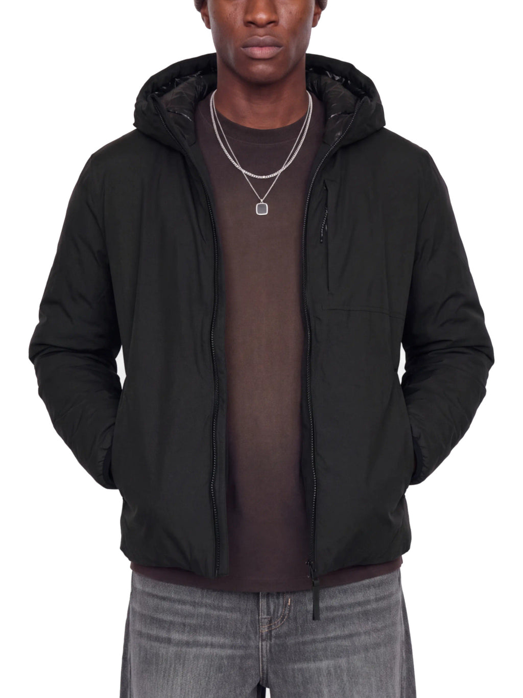 Giubbotto Jack & Jones Club Nero con cappuccio 12305350 /Black JACK & JONES 