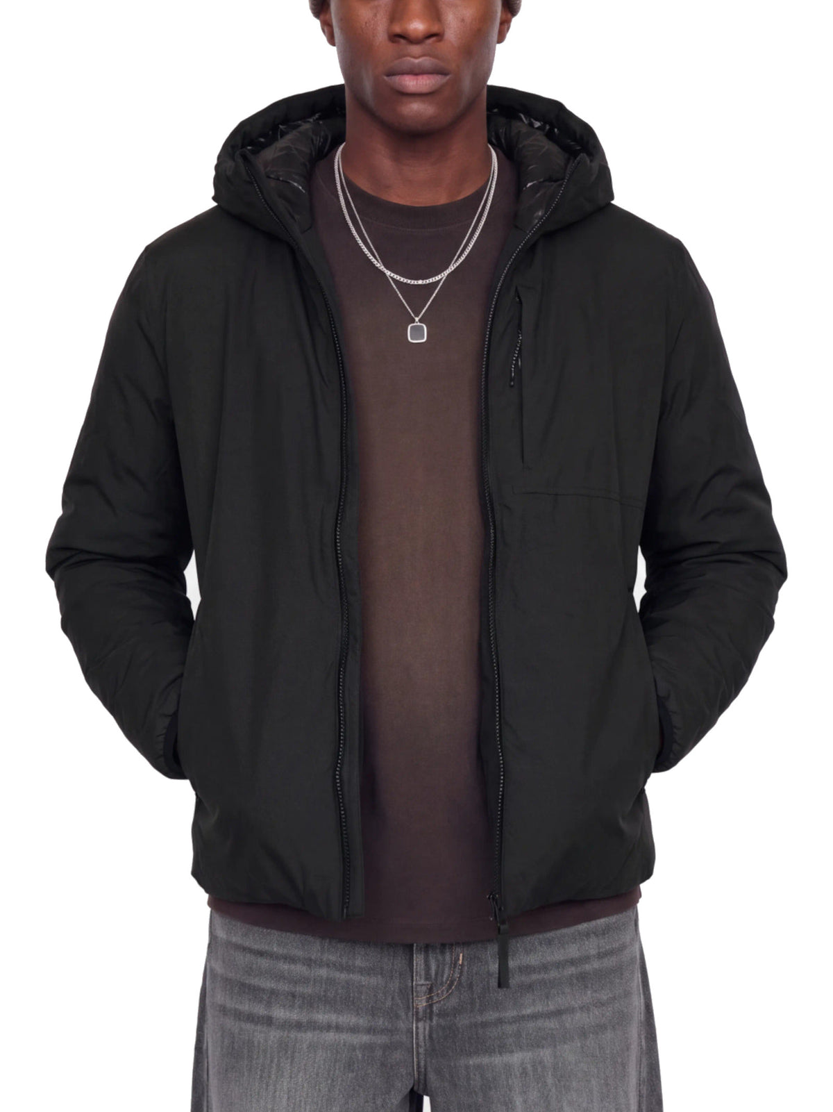 Giubbotto Jack & Jones Club Nero con cappuccio 12305350 /Black JACK & JONES 