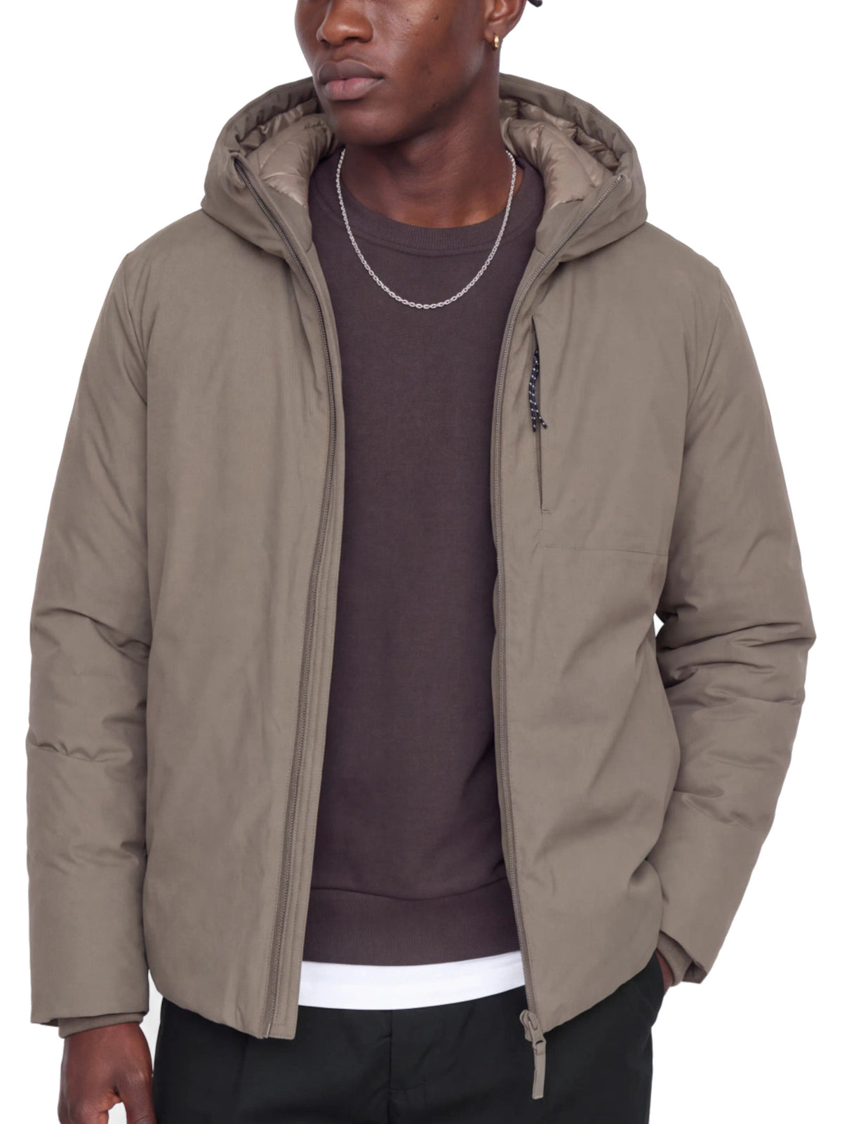 Giubbotto Jack & JonesClub Fango con cappuccio 12305350 /Falcon JACK & JONES 