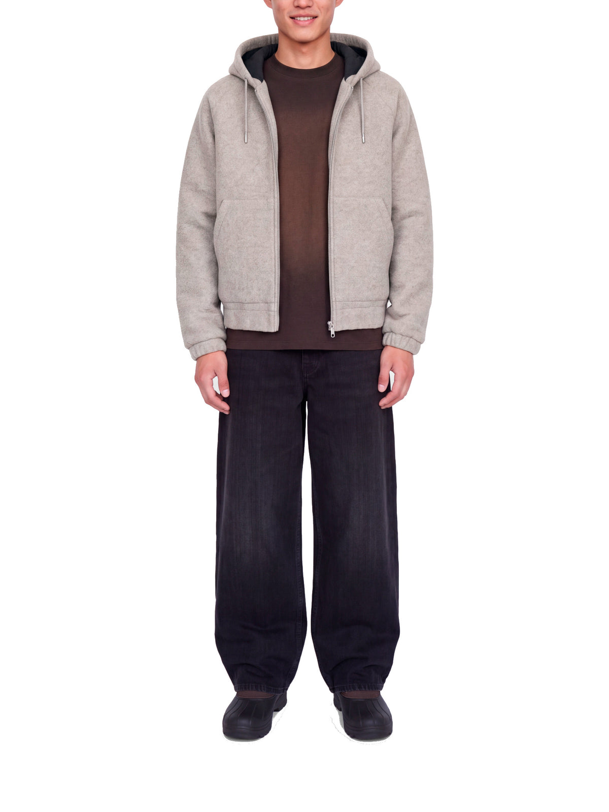 Giubbotto Jack & Jones Impact Grigio con effetto lana 12305375 /Light Grey Melange JACK & JONES 