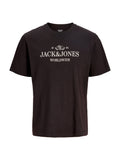 T-shirt Jack & Jones Frederik Nero con stampa 12305774 /Black JACK & JONES 
