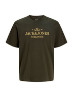 T-shirt Jack & Jones Frederik Verde con stampa 12305774 /Rosin JACK & JONES 