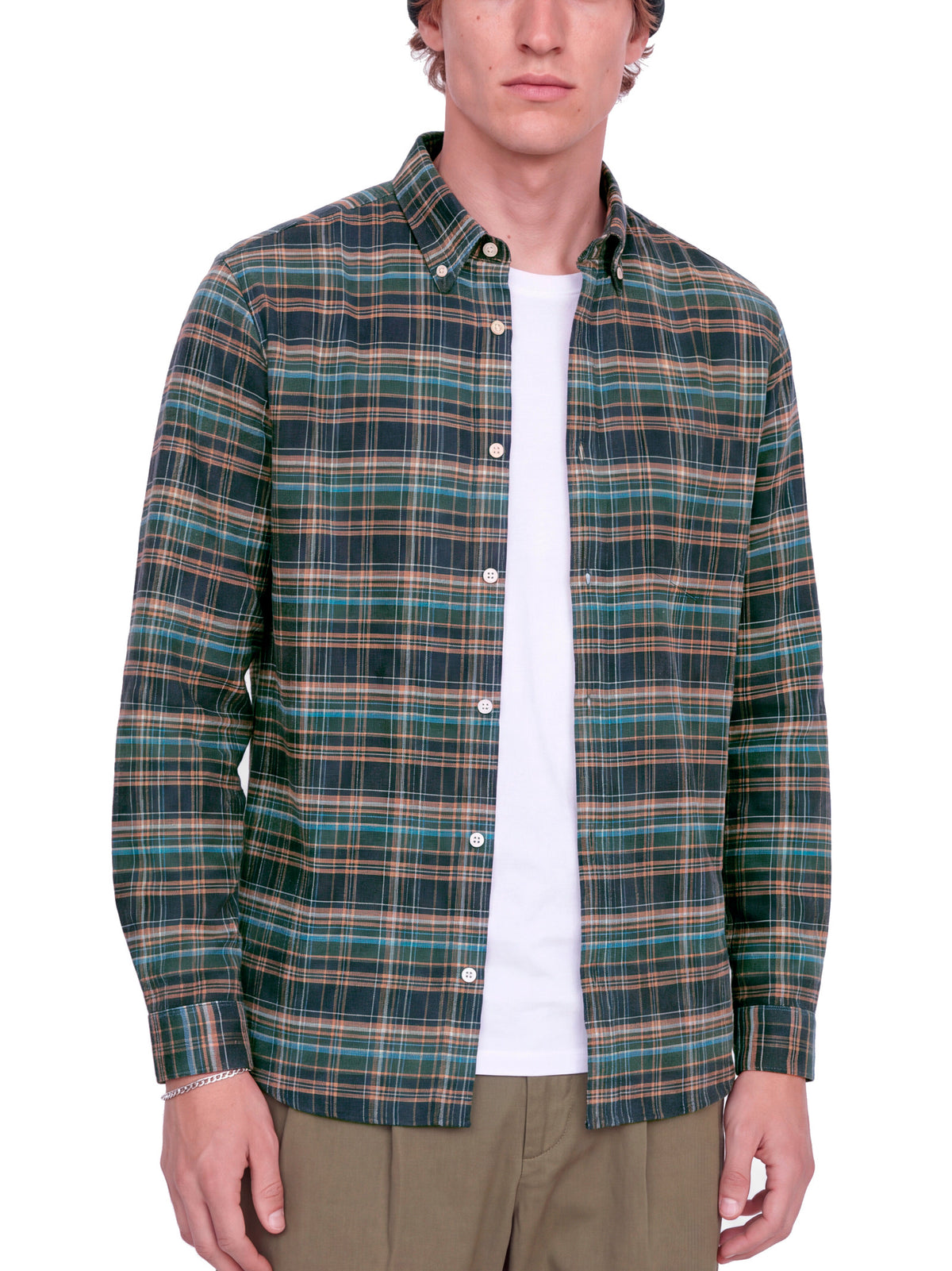 Camicia uomo Jack & Jones Stanley Verde a quadri 12305791 /Forest Night JACK & JONES 
