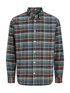 Camicia uomo Jack & Jones Stanley Verde a quadri 12305791 /Forest Night JACK & JONES 