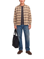 Camicia uomo Jack & Jones Stanley Beige a quadri 12305791 /Walnut JACK & JONES 