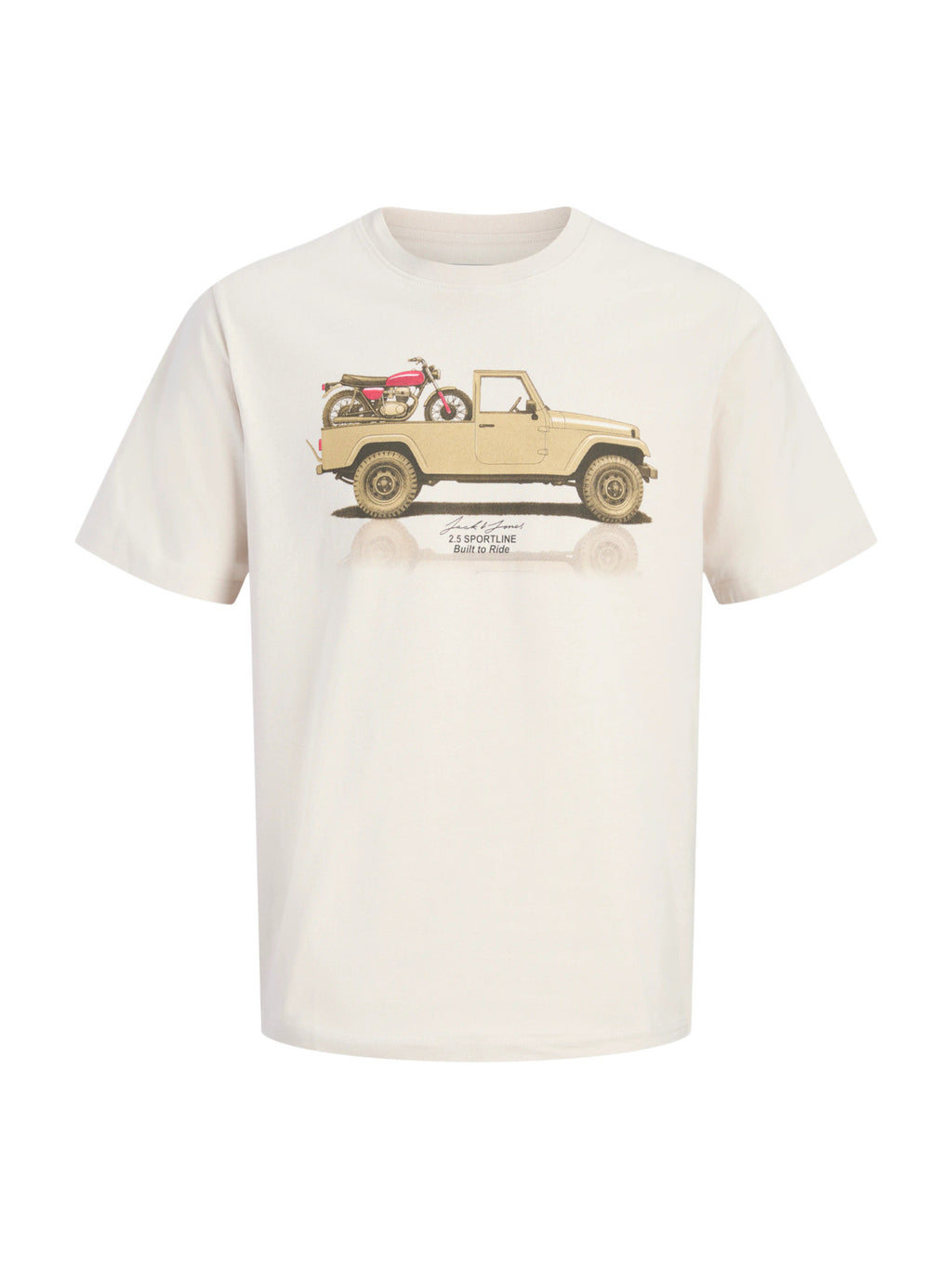 T-shirt Jack & Jones Beige macchina 12306202 /Moonbeam JACK & JONES 