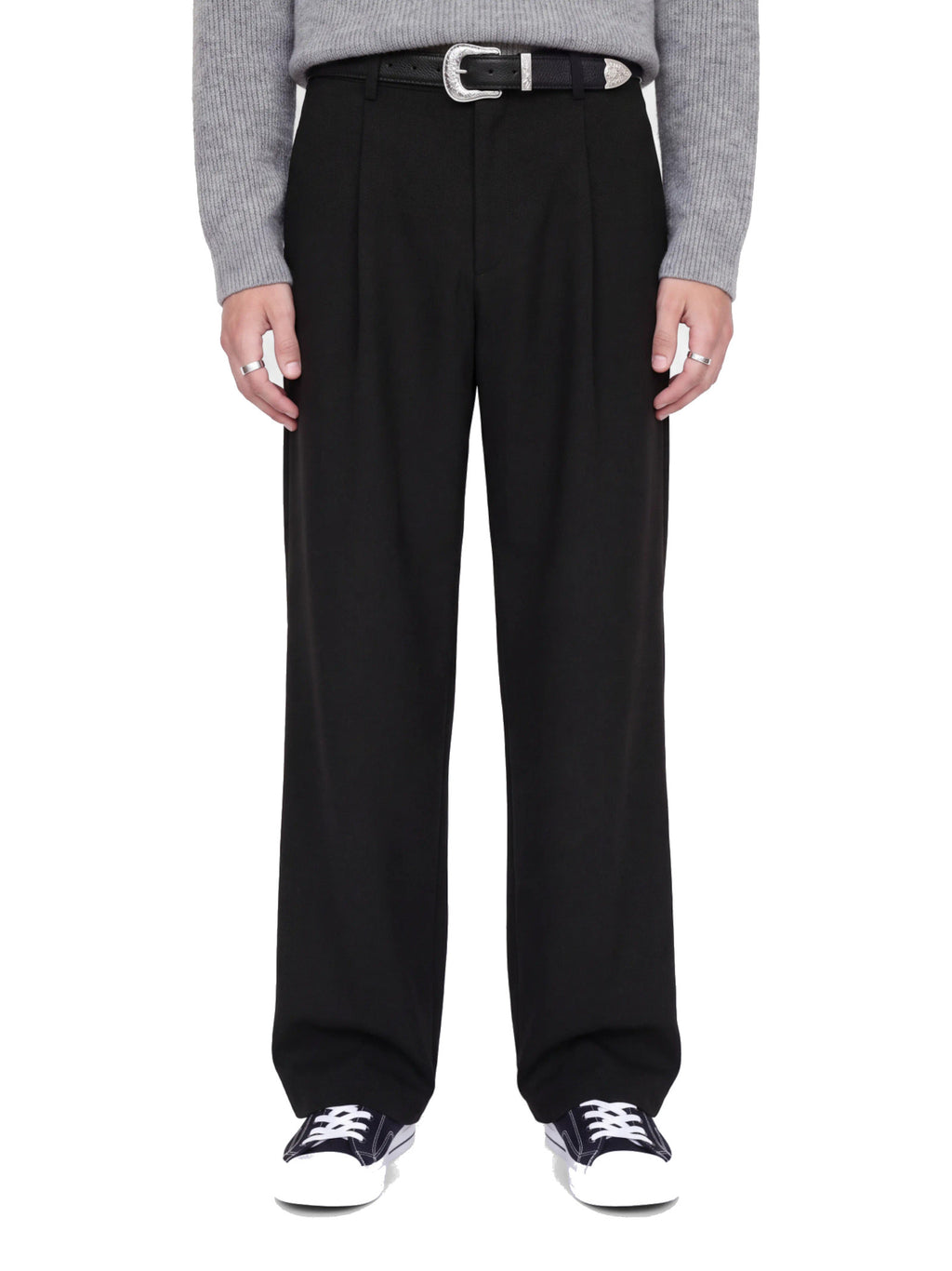 Pantalone Jack & Jones Owen nero dal taglio ampio 12306226 /Black JACK & JONES 