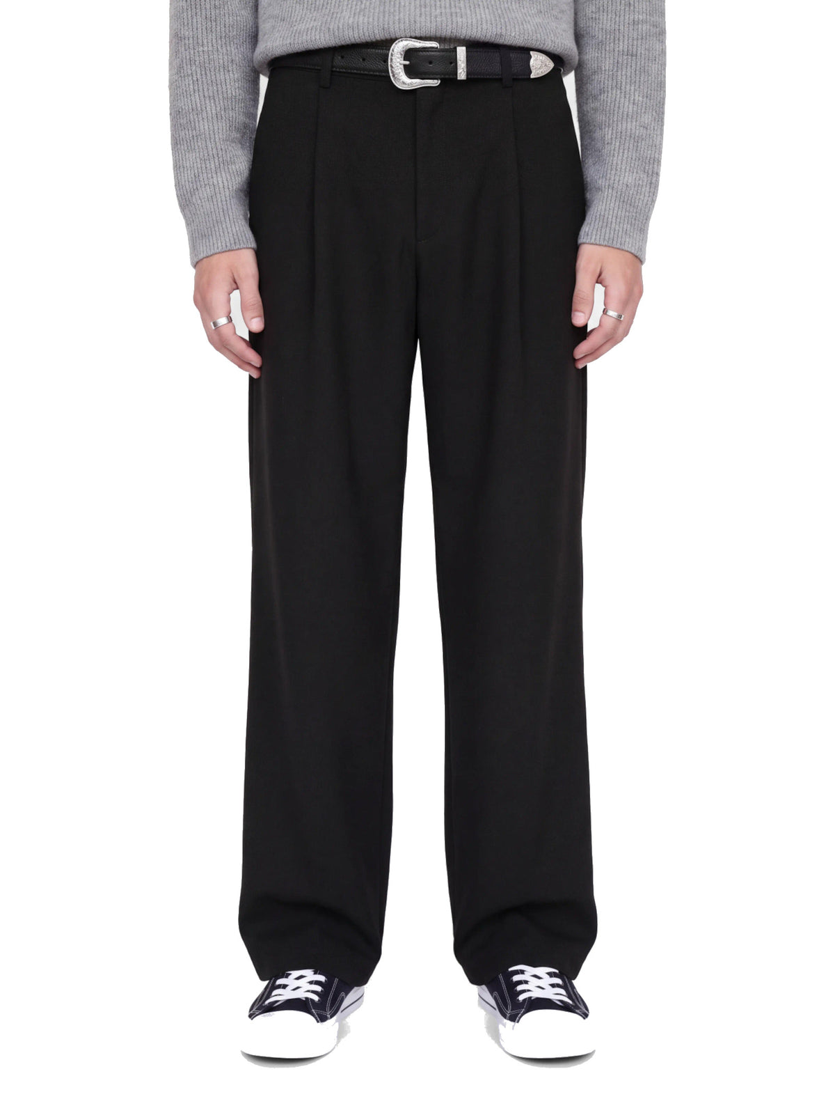 Pantalone Jack & Jones Owen nero dal taglio ampio 12306226 /Black JACK & JONES 