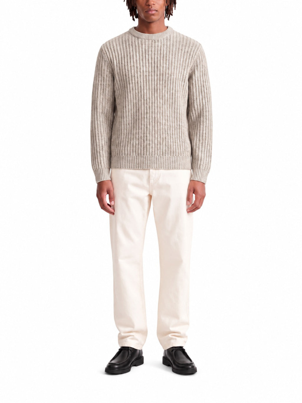 Maglia Jack & Jones Axon Beige a girocollo 12306928 /Mulch Sea Salt JACK & JONES 