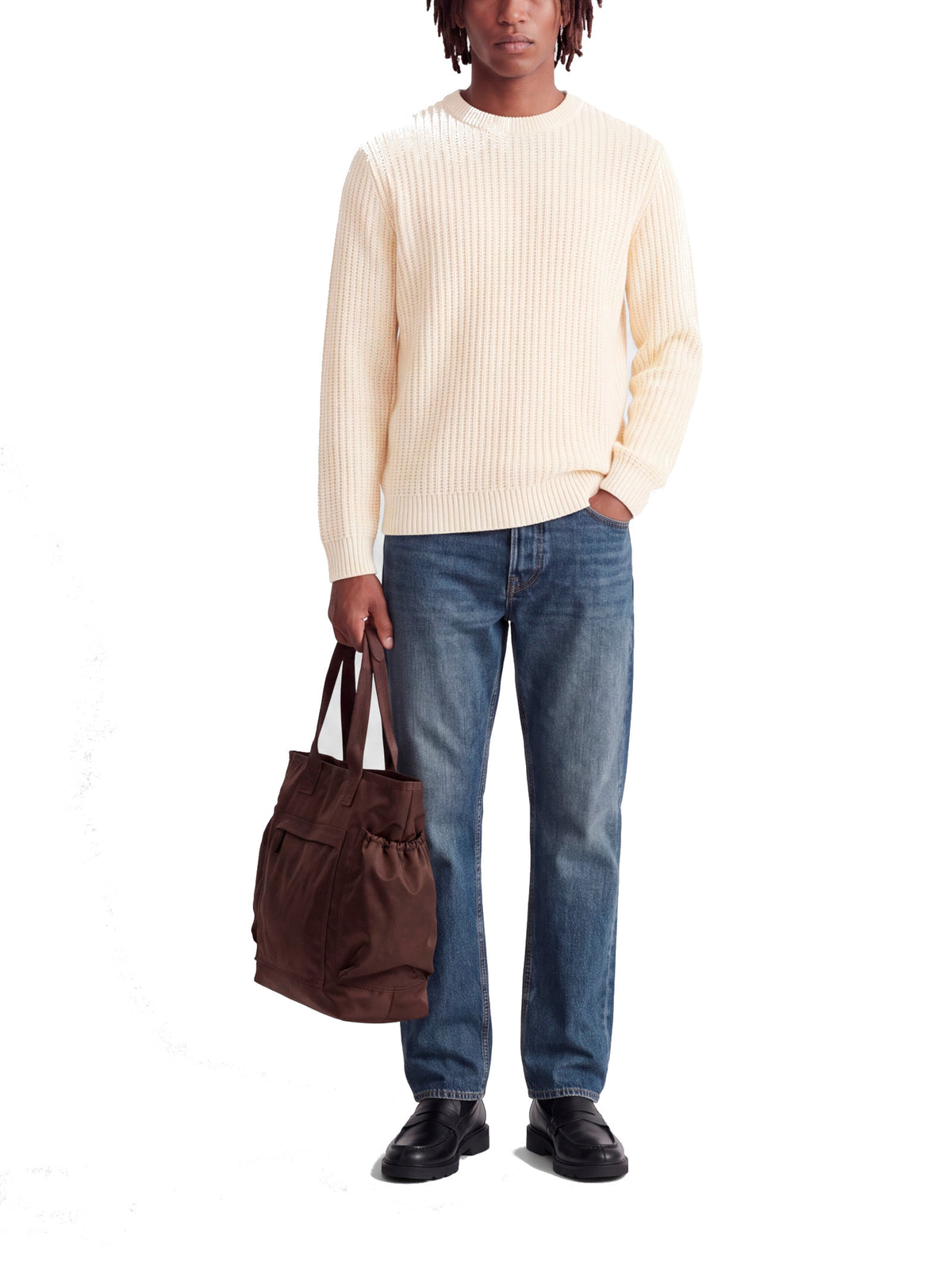 Maglia Jack & Jones Axon Panna a girocollo 12306928 /Sea Salt JACK & JONES 