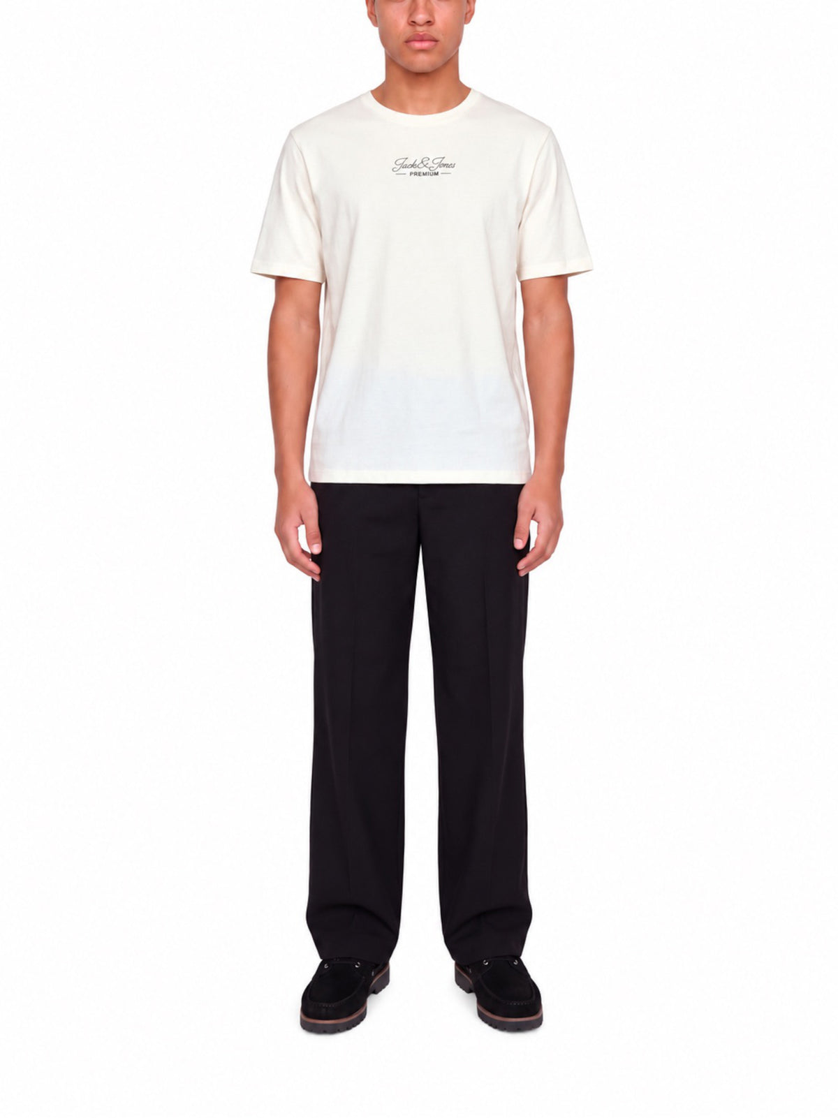 T-shirt Jack & Jones Lucas Bianco con logo 12311818 /Cloud Dancer JACK & JONES 