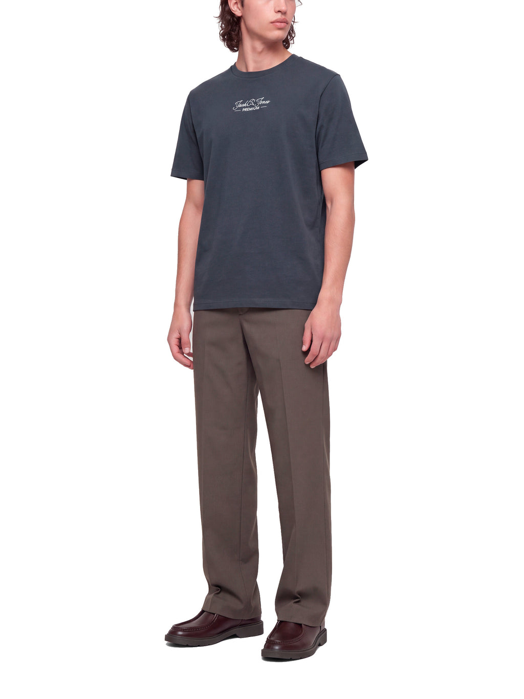 T-shirt Jack & Jones Lucas Petrolio con logo 12311818 /Turbulence JACK & JONES 