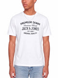 T-shirt Jack & Jones Simon Bianca con stampa 12311819 /Bright White JACK & JONES 