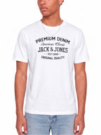 T-shirt Jack & Jones Simon Bianca con stampa 12311819 /Bright White JACK & JONES 