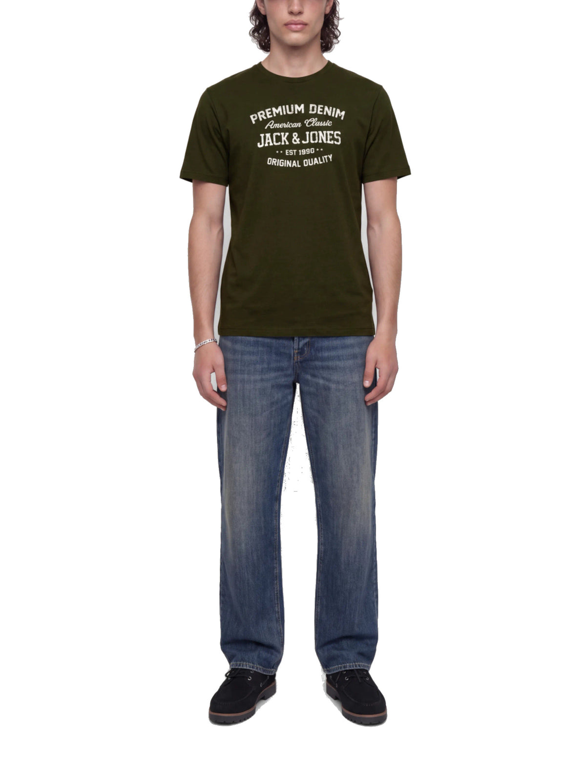T-shirt Jack & Jones Simon Verde con stampa 12311819 /Forest Night JACK & JONES 