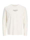 T-shirt Jack & Jones Lucas Bianco maniche lunghe 12313108 /Cloud Dancer JACK & JONES 