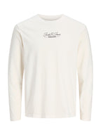 T-shirt Jack & Jones Lucas Bianco maniche lunghe 12313108 /Cloud Dancer JACK & JONES 