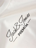 T-shirt Jack & Jones Lucas Bianco maniche lunghe 12313108 /Cloud Dancer JACK & JONES 
