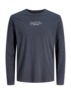 T-shirt Jack & Jones Lucas grigio maniche lunghe 12313108 /Turbulence JACK & JONES 