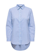 Camicia JDY Mio Celeste a righe verticali 15149877 /CASHMERE BLUE CLOUD DANCER AND JDY 