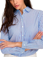 Camicia JDY Mio Celeste a righe verticali 15149877 /CASHMERE BLUE CLOUD DANCER AND JDY 