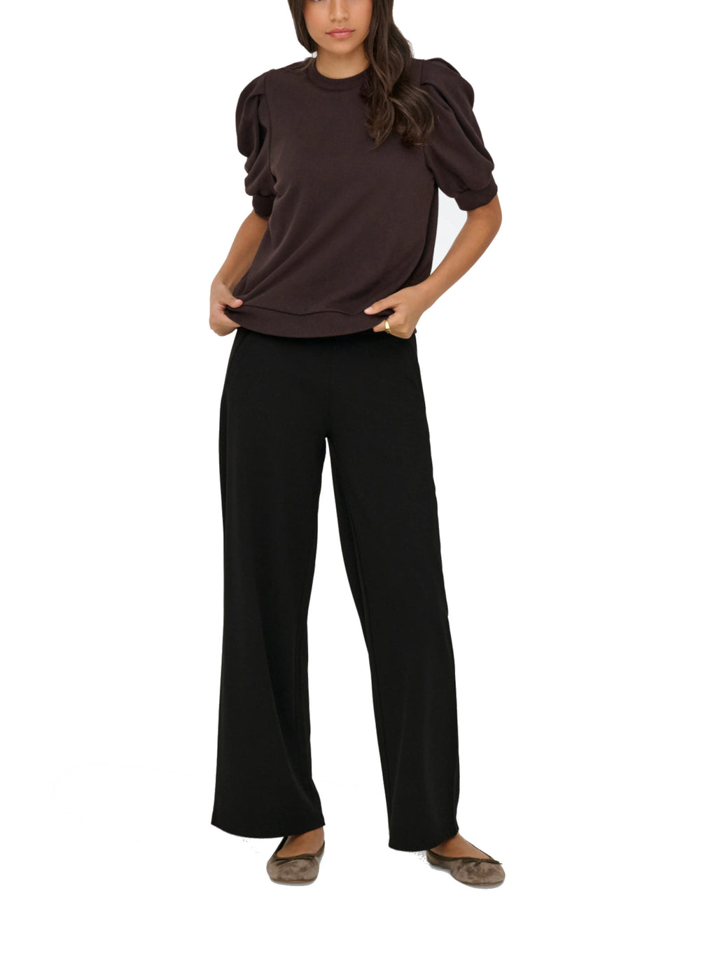 Pantalone JDY Nero Catia a palazzo 15221238 /BLACK JDY 