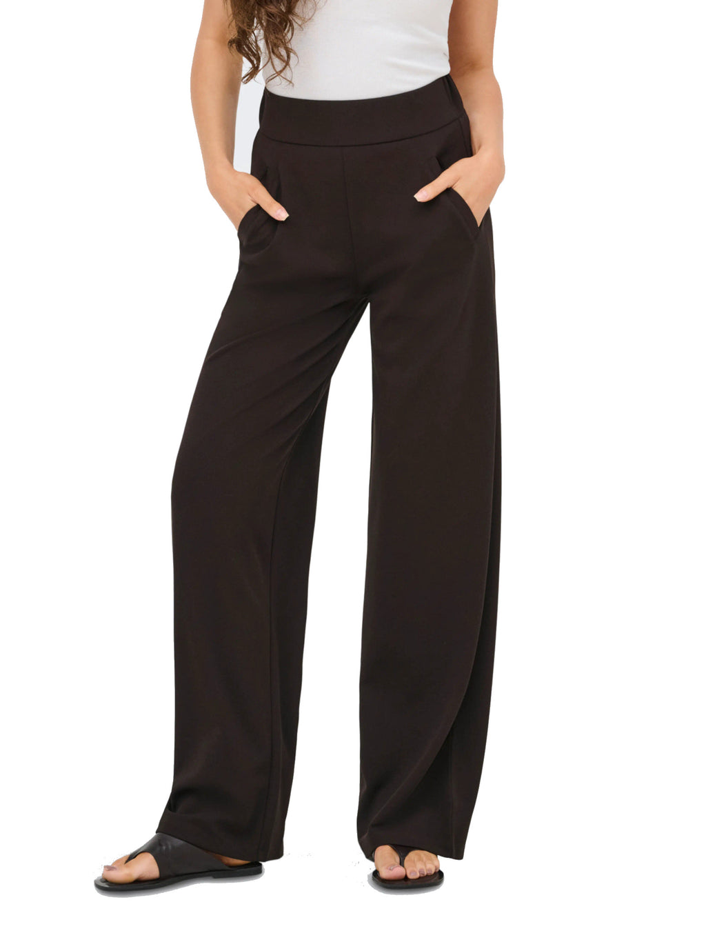 Pantalone JDY Marrone Catia a palazzo 15221238 /Chocolate Torte JDY 