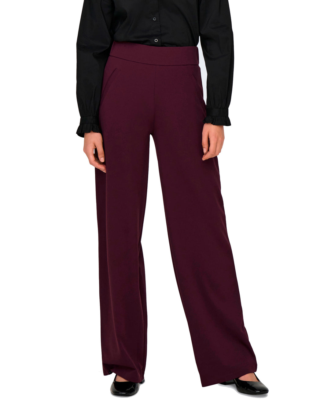 Pantalone JDY Bordeaux Catia a palazzo 15221238 /Winetasting JDY 