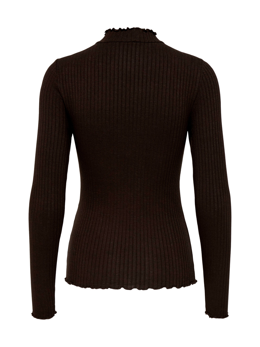 T-shirt Jacqueline De Jong Fransiska Marrone lupetto a costine 15228065 /Black Coffee JDY 