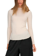 T-shirt JDY Fransiska Crema lupetto a costine 15228065 /Whitecap grey JDY 