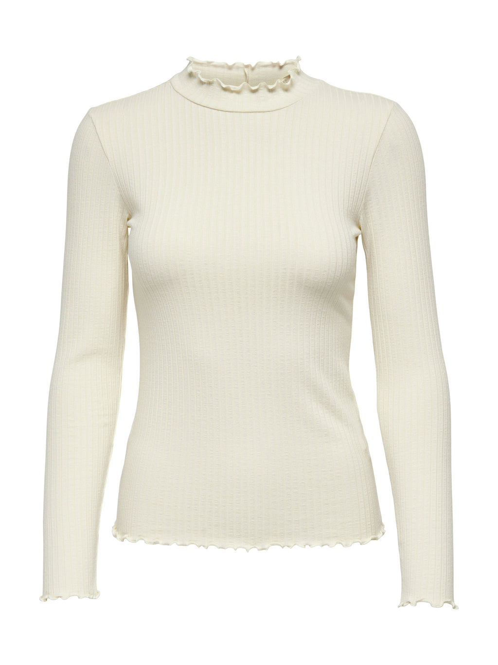 T-shirt JDY Fransiska Crema lupetto a costine 15228065 /Whitecap grey JDY 