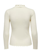 T-shirt JDY Fransiska Crema lupetto a costine 15228065 /Whitecap grey JDY 