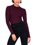 T-shirt Jacqueline De Jong Fransiska Bordeaux lupetto a costine 15228065 /Winetasting JDY 