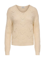 Maglia JDY Badut Crema traforata 15302387 /Crème Brûlée JDY 