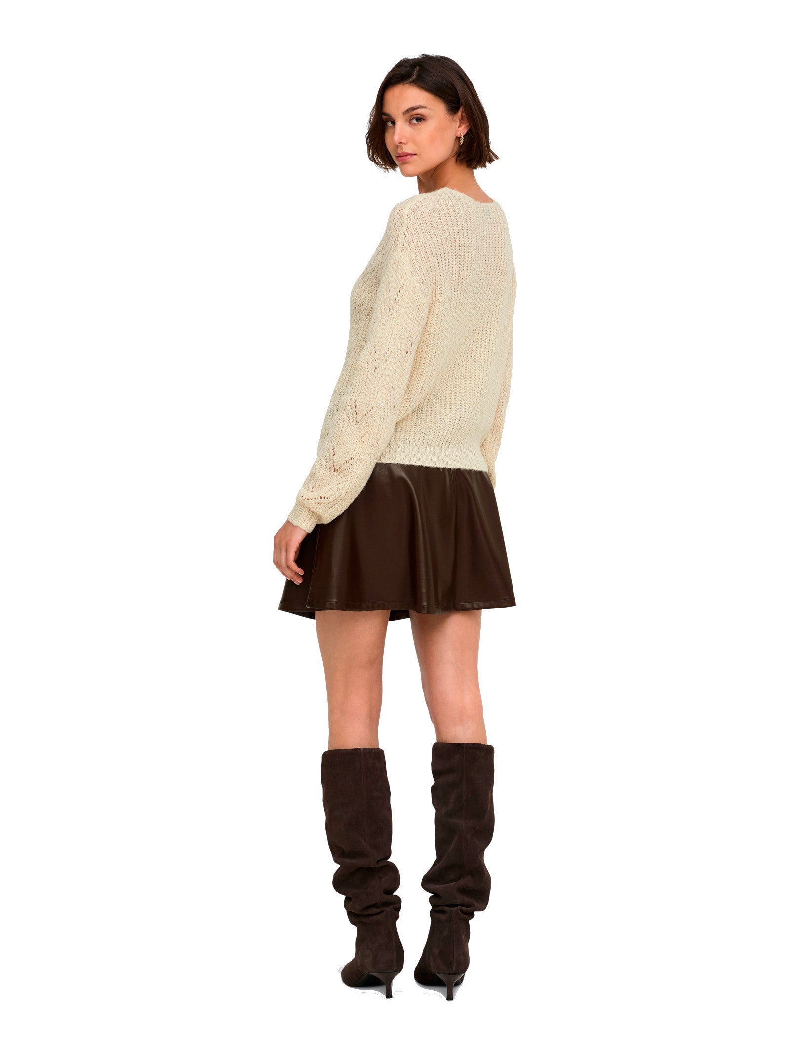 Maglia JDY Badut Crema traforata 15302387 /Crème Brûlée JDY 
