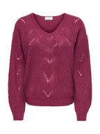 Maglia JDY Badut Bordeaux traforata 15302387 /Windsor Wine JDY 