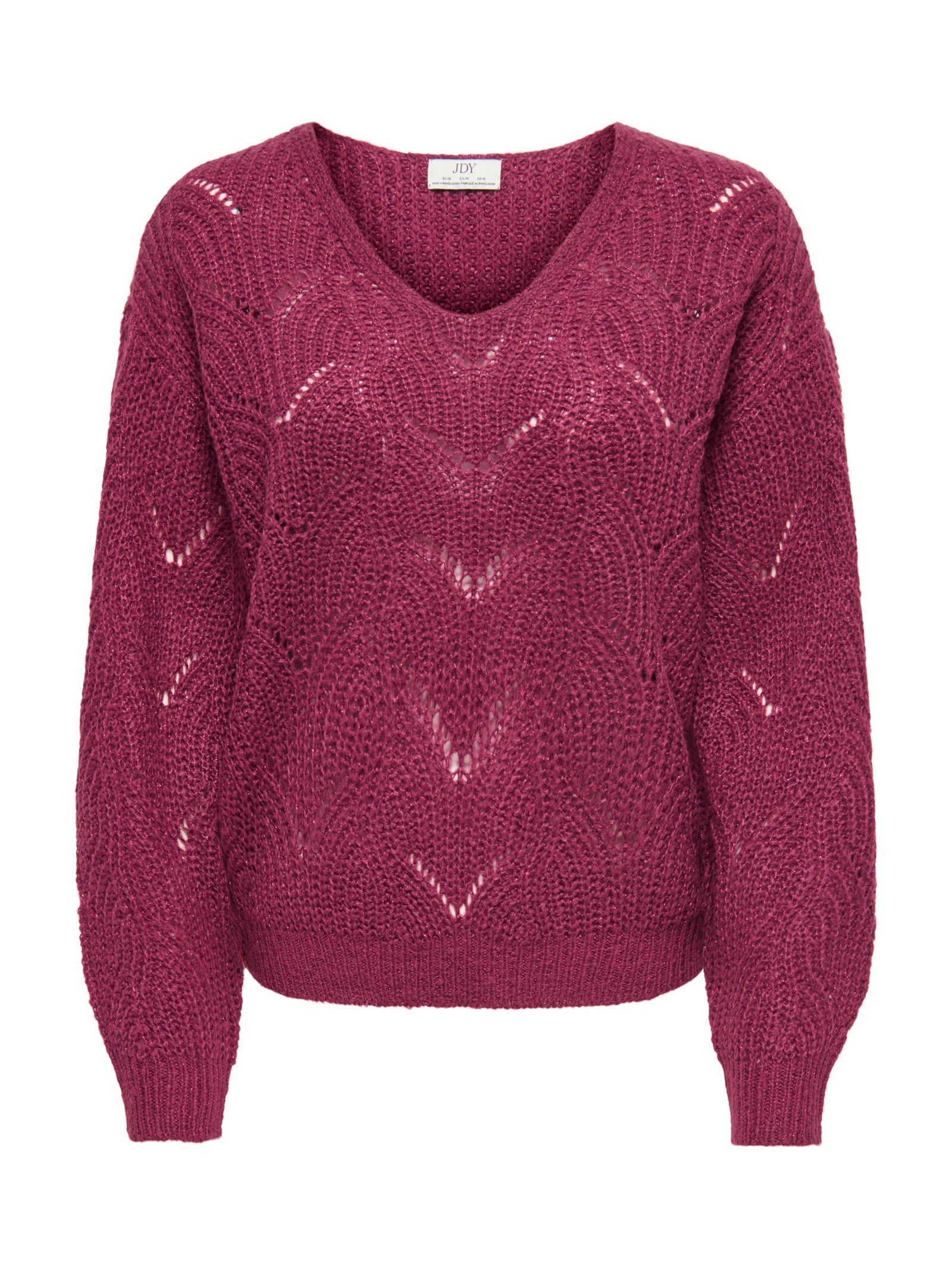 Maglia JDY Badut Bordeaux traforata 15302387 /Windsor Wine JDY 